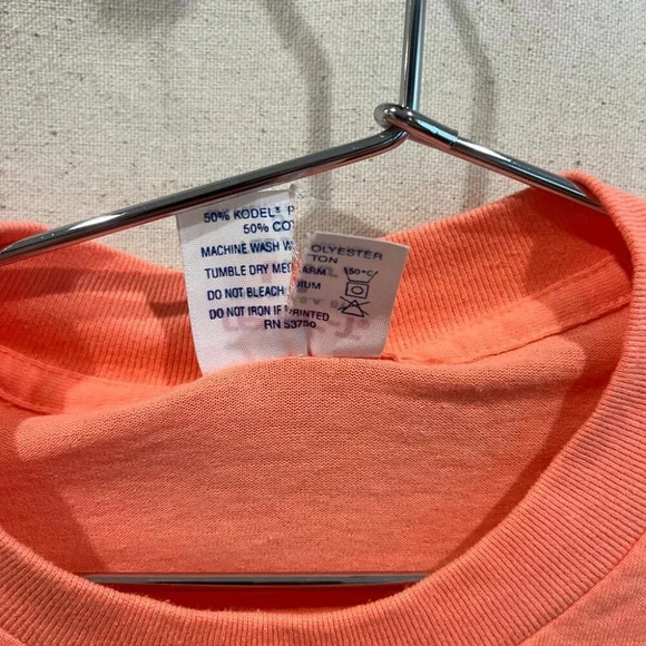 Low Timers | Vintage Graphic "Cow Poke" Shirt - Coral / Sz S-XS - Picture 4 of 7